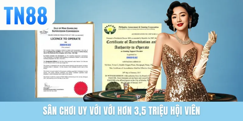 Sân chơi uy với với hơn 3,5 triệu hội viên